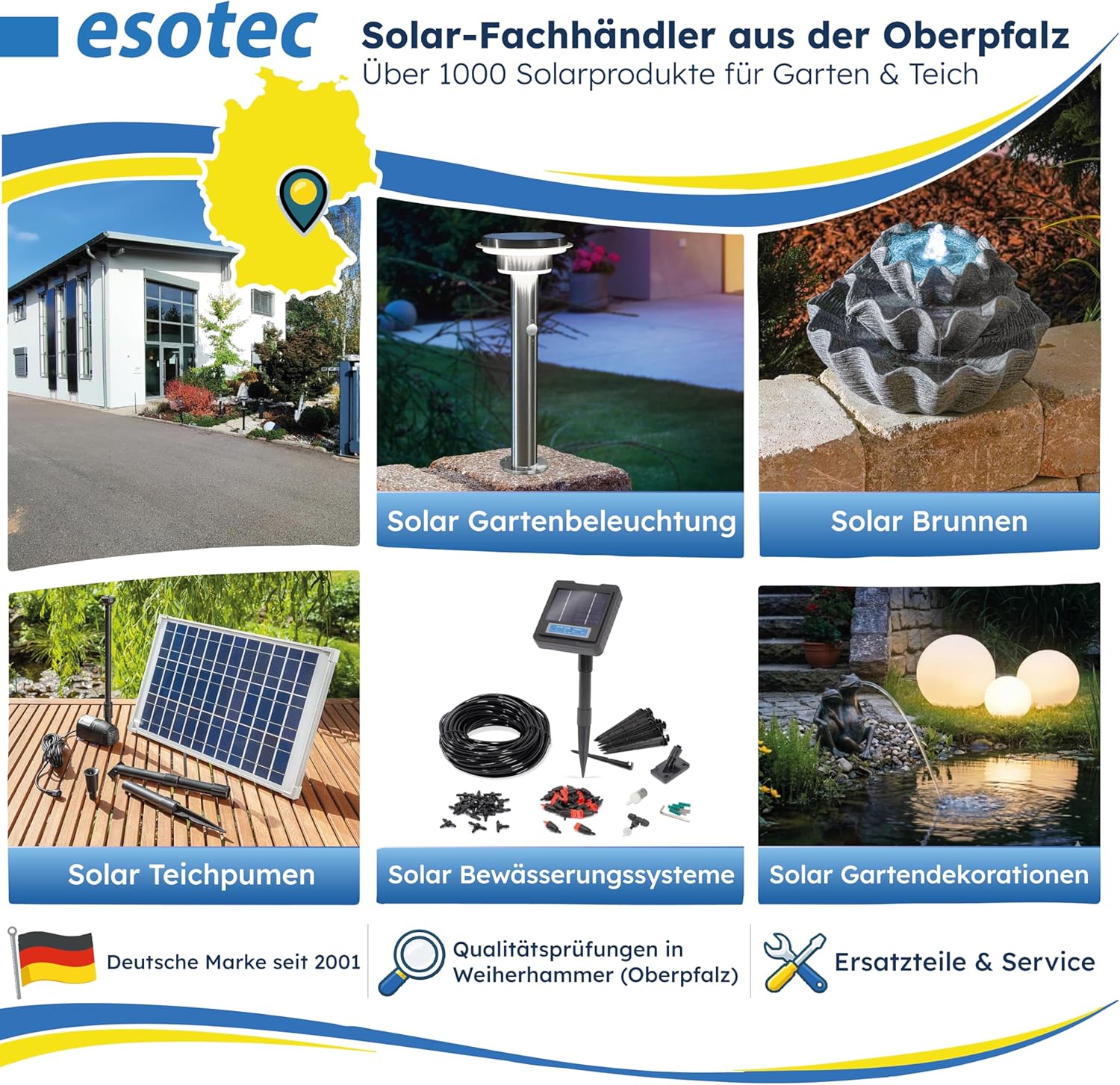 esotec Akku Bewässerungscomputer mit 10 Pfeiltropfern, Bewässerungssystem Indoor + Outdoor, automatische Bewässerung Urlaub, USB-Ladung, 5m Bewässerungsschlauch mit Wasserfilter, Pegelsensor 101104 — Ansicht 5
