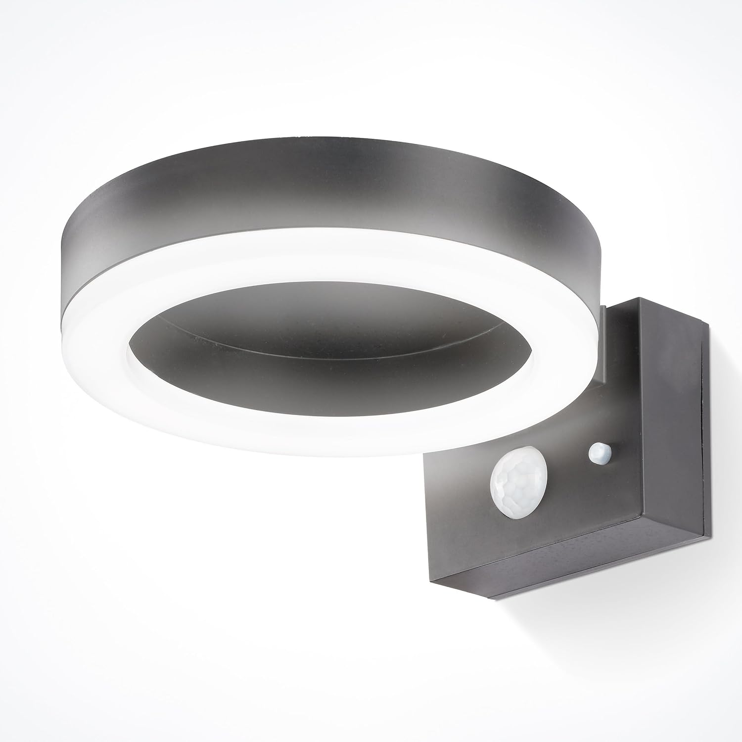 esotec Außenleuchte mit Bewegungsmelder Solar Diana, Solar Wandleuchte, Wandlampe außen, Gartenbeleuchtung, 600lm, 3 Modi, 4000K, IP44, 102598