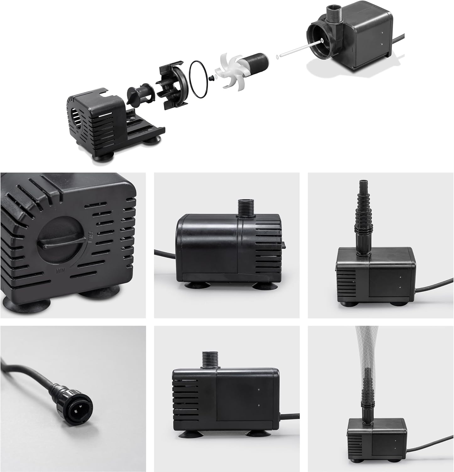 Esotec Solar Bachlaufpumpe Waterfall 1600 l/h mit 25W Solarmodul – Wasserfall Pumpe für Gartenteich, Bachlauf & Quellstein – 2,3m Förderhöhe 101018 — Ansicht 2