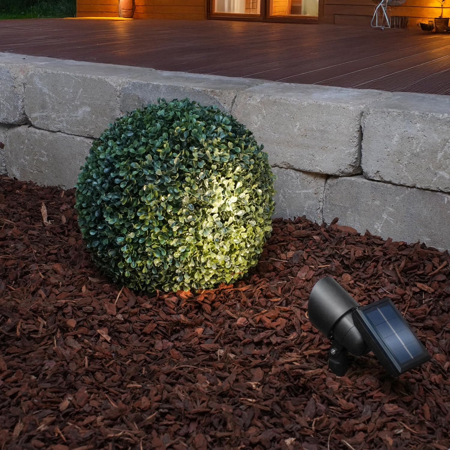 Esotec Solar Bodenstrahler Gartenstrahler Spoti 30, Außenbeleuchtung, 3000K warmweiß, 30lm, 40Std Leuchtzeit, Li-Ion Akku Solarlampen für außen winterfest 102548 — Ansicht 2