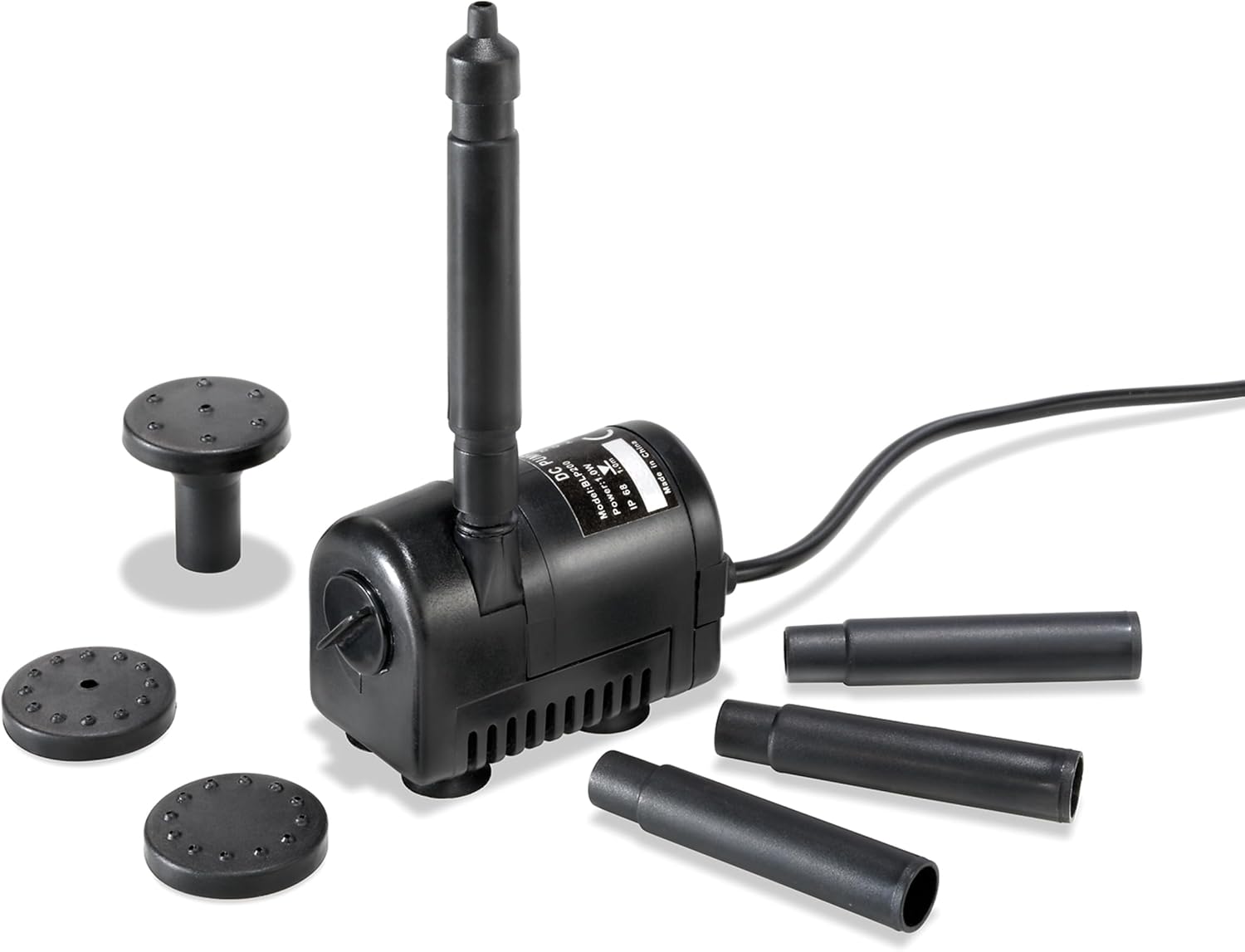 esotec Solar Einzelpumpe Ersatzpumpe Tauchpumpe Fountain 200 | Garten-Teich-Pumpe Teichpumpe universell einsetzbare Ersatz-Pumpe 6-9VDC IP68 101986