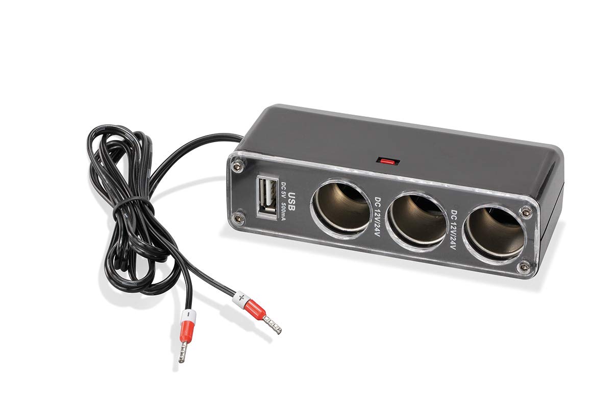 esotec Solar Inselsystem, Laderegler, kristallines Solarmodul 20Wp, Kabel, Akku, 12V 8Ah AGM-Akku, Mehrfachsteckdose mit USB Ladeanschluss, 120005 — Ansicht 2