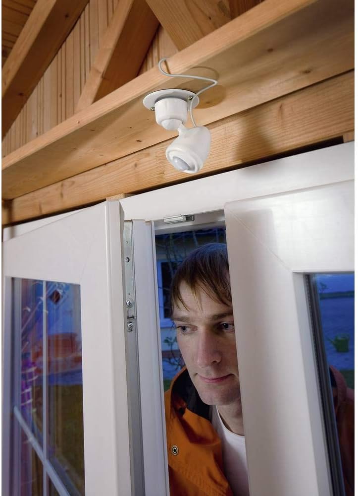 esotec Solar Lichtsystem mit Bewegungsmelder, Solarleuchte für innen & außen, LED Lichtleiste 6500K, Schuppenbeleuchtung, Campinglampe, 10 LEDs 102091 — Ansicht 2