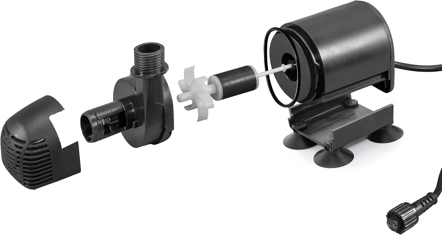 esotec Solar Pumpensystem WATERSPLASH 20/1350, Komplett-Set, Teichpumpe Springbrunnenpumpe, Solarbrunnen Sprinklerpumpe, Direktbetrieb Wasserspiel, Solarmodul 20W, 1,9m 1350l/h IP68 101014 — Ansicht 3