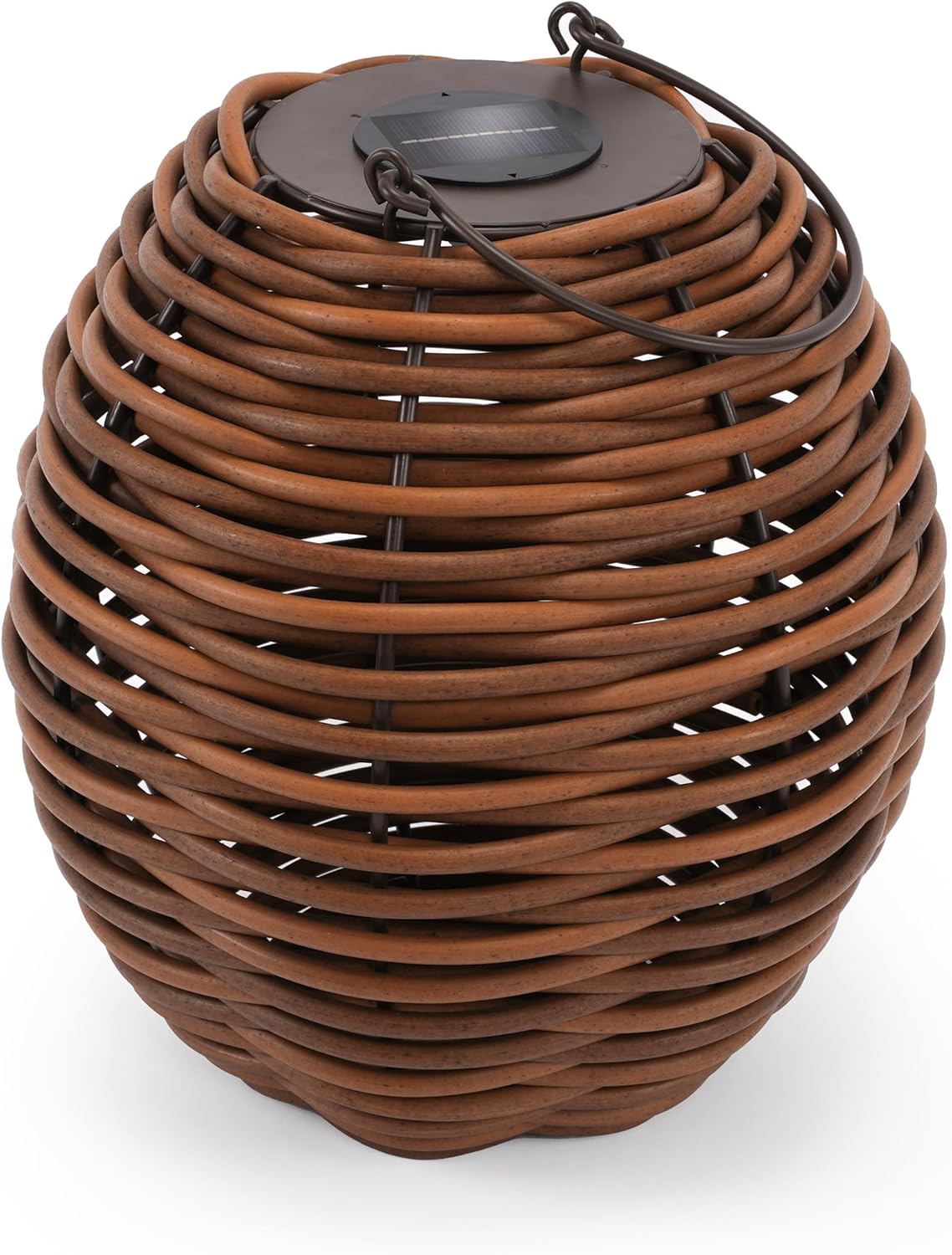 Esotec Solar Rattanleuchte Victoria 30, Polyrattan, USB-C Ladeanschluss, CCT Funktion, 3 Lichtfarben, Akku, Metallgestell, IP44, Solarleuchte Rattan, wetterfest, outdoor, außen, 102278
