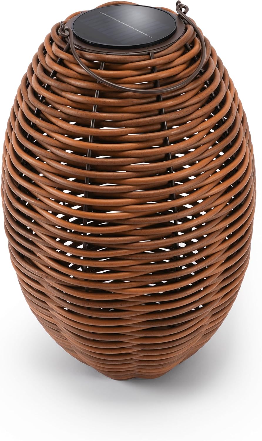 Esotec Solar Rattanleuchte Victoria 60, Polyrattan, USB-C Ladeanschluss, CCT Funktion, 3 Lichtfarben, Akku, Metallgestell, IP44, Solarleuchte Rattan, wetterfest, outdoor, außen, 102279