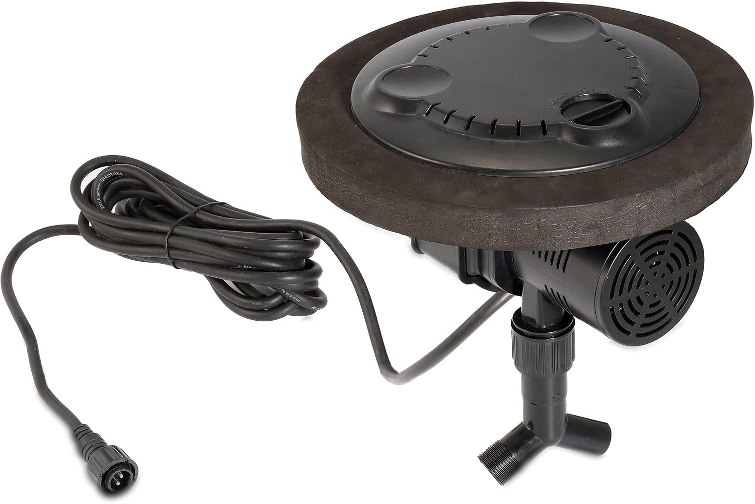 esotec Solar Teichbelüfter Einzelpumpe Power Float 1000, 1000l/h 18 V/DC Ersatzpumpe, Luftpumpe Belüfterpumpe, Sauerstoffpumpe für Gartenteich, Teichpumpe, IP68, 101855