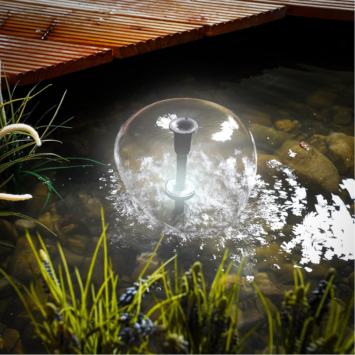 esotec Solar Teichfilterset Profi 8/400 LED, Teichfilter Komplettset mit Pumpe, LiFePo4 Akku, Solarmodul, Solar Teichpumpe für außen, mehrstufige Filterung für Gartenteich, 100951 — Ansicht 5