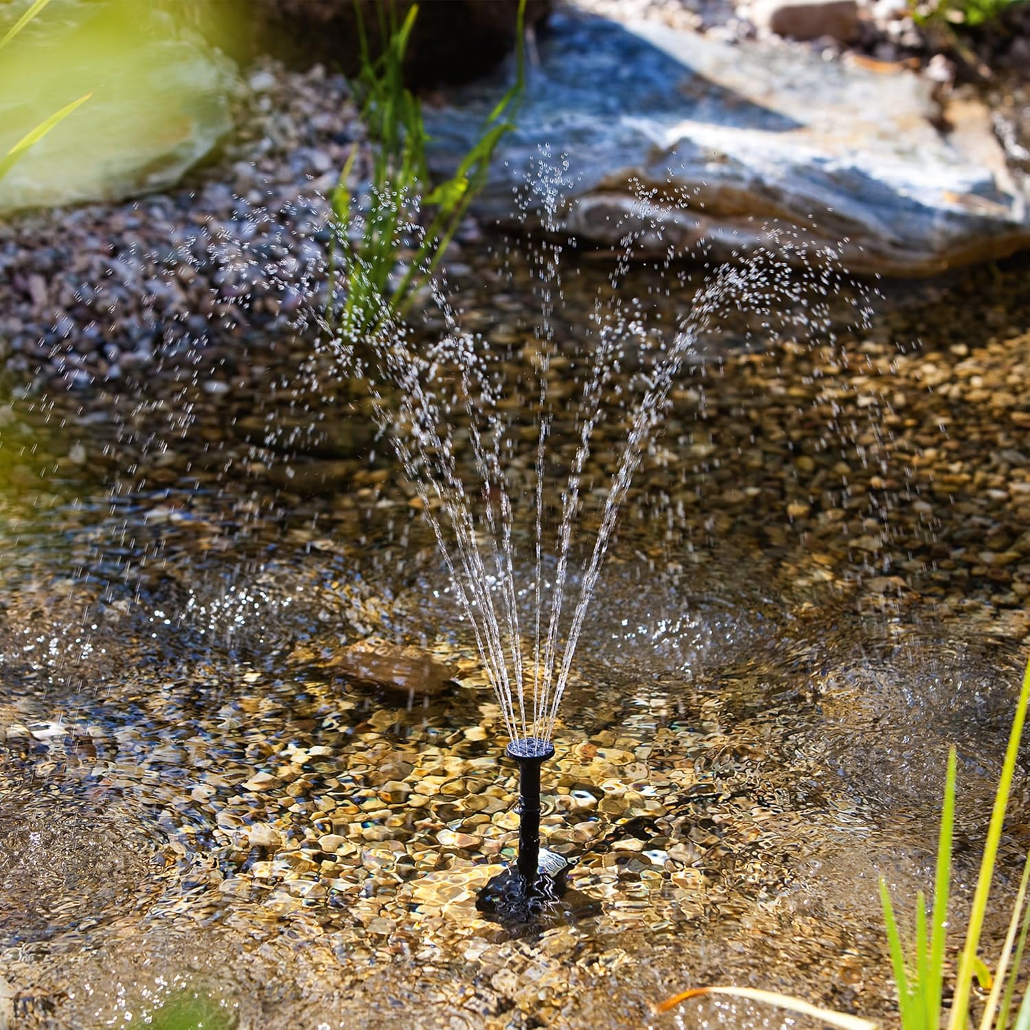 esotec Solar Teichpumpen Set RIMINI PLUS 3,5/175, Pumpensystem, Akkubox Pumpe Solarmodul, Wasserspiel, Springbrunnen, Solarbrunnen Gartenteich, Springbrunnenpumpe, 0,6m 175l/h 101709 — Ansicht 6