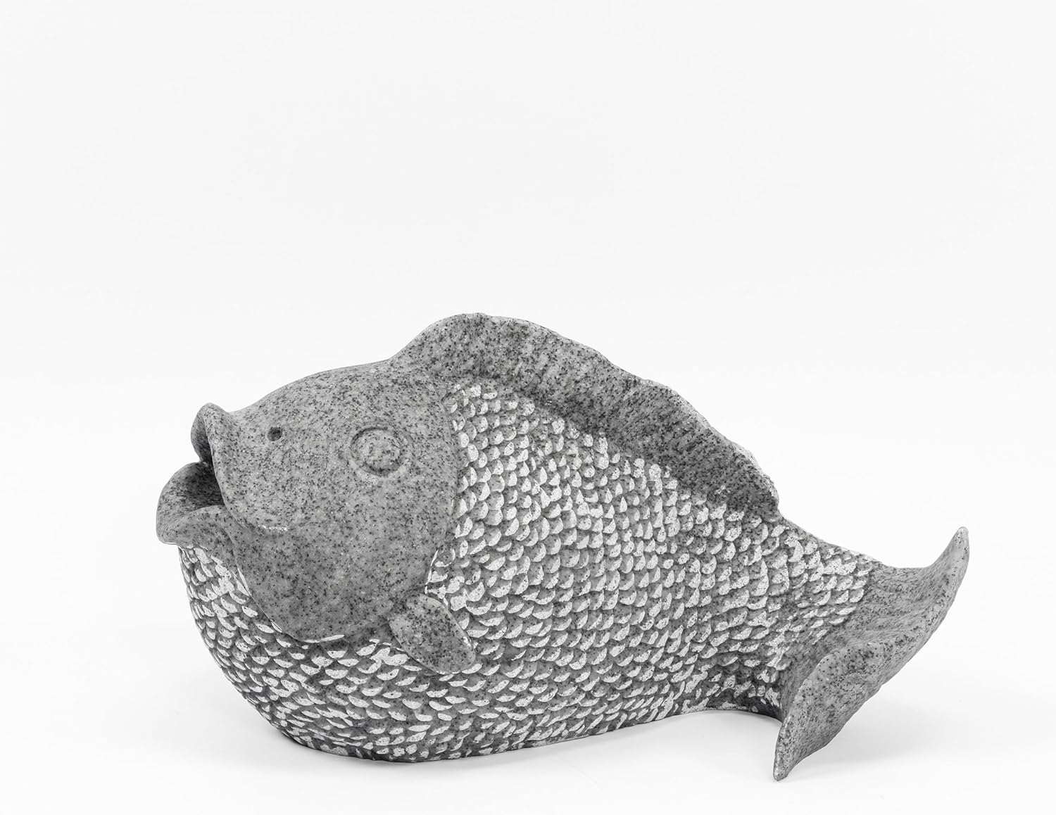 Esotec Solar Wasserspeier Komplettset, Fisch im Natursteindesign, Wasserspiel für Gartenteich, Vogeltränke, Vogelbad, Gartenbrunnen mit Solarpumpe 101665 — Ansicht 5