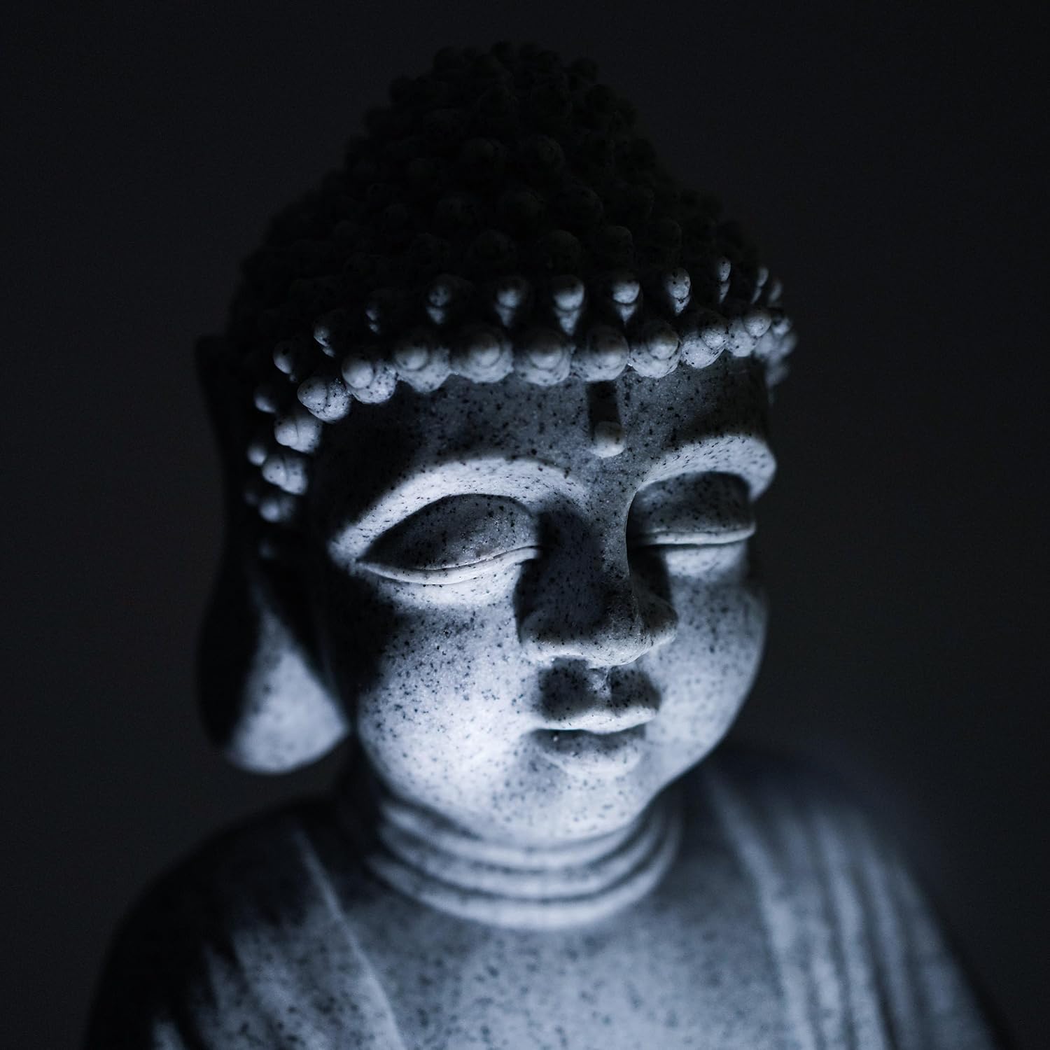 esotec Solarbrunnen Wasserspiel Buddha, Akku + LED + Pumpe, H=43cm, freistehender Springbrunnen, Gartenbrunnen, Vogeltränke, Zierbrunnen, grau 101327 — Ansicht 6