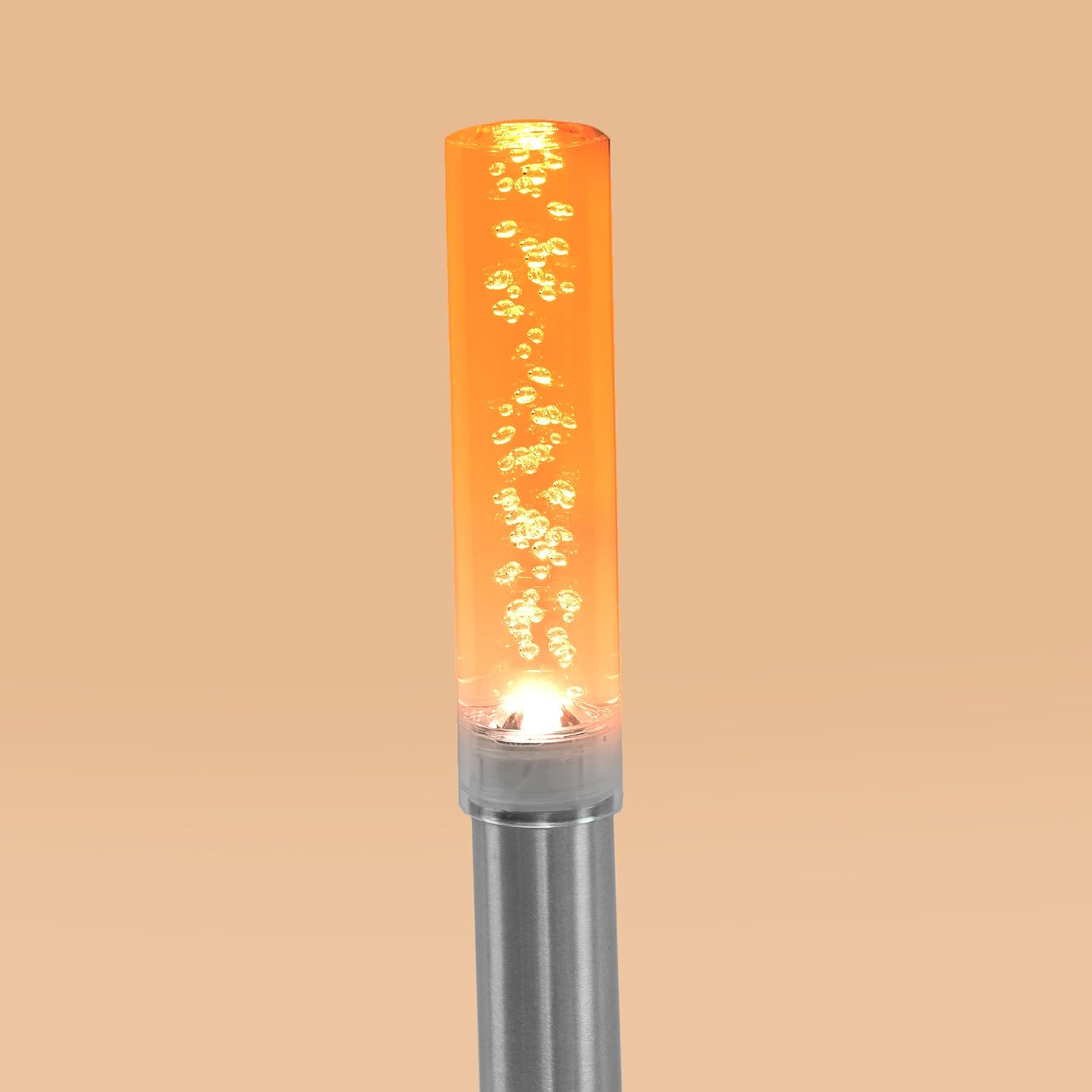Esotec Solarlampen für außen Leuchtstäbe TWINS 2er Set, bernsteinfarbenes LED-Licht, eingeschlossene Luftblasen, Gartenbeleuchtung, Wegeleuchte, Edelstahlrohr, winterfest 103307 — Ansicht 6