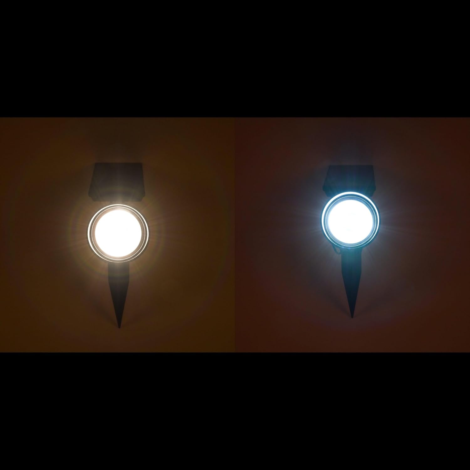 esotec Solarstrahler Super Spot pro, Duo Color, Lichtfarbe wählbar 6500K 2800K, LiFePo4 Akku, LED Solarspot, Bodenstrahler, Solarleuchte, Gartenteichzubehör, Erdspieß, IP44, wetterfest, außen, 102546 — Ansicht 4