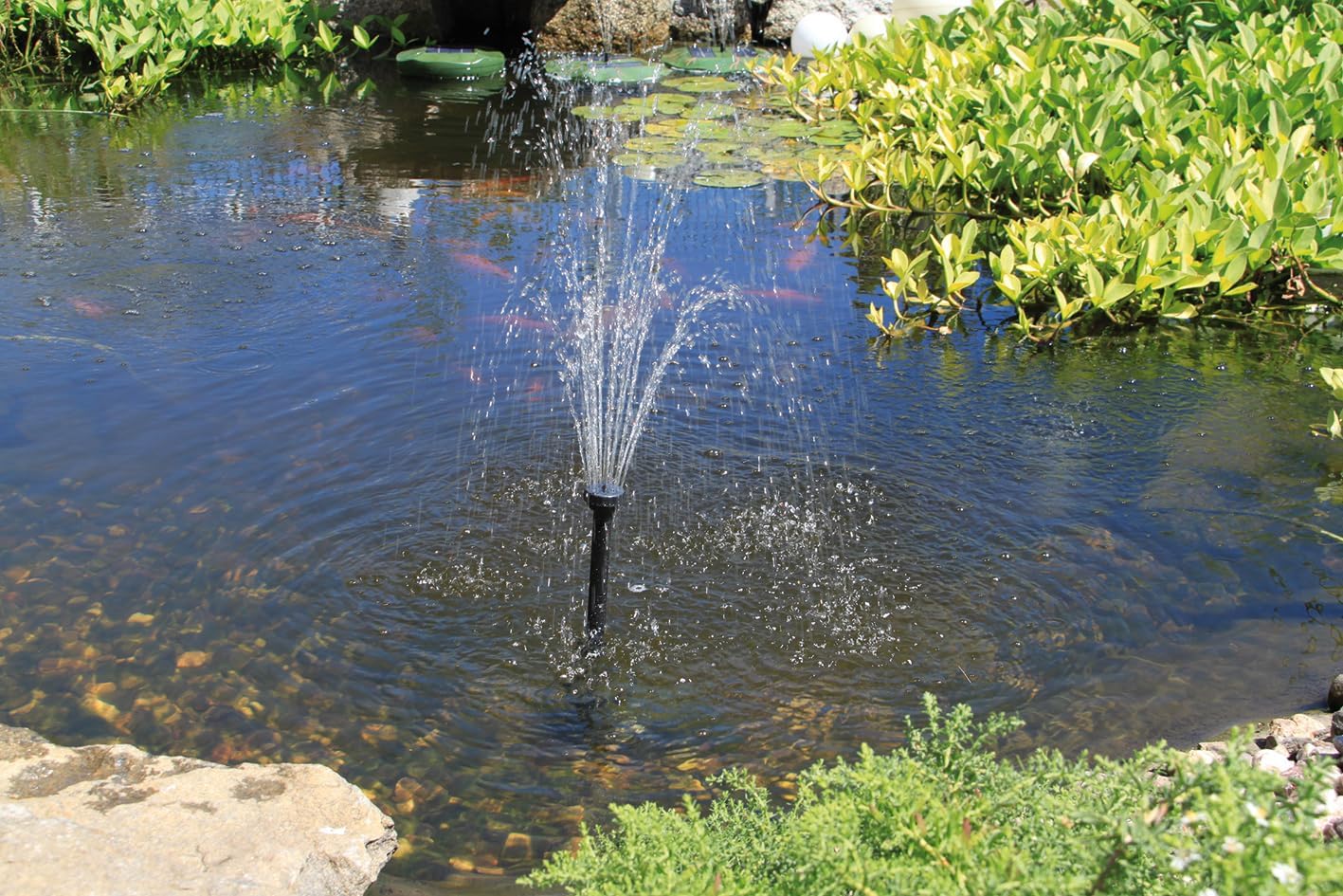 esotec Teichpumpe WaterSplash 470/750 mit Sprinklerset – 12-24V/DC Springbrunnenpumpe für Gartenteich & Wasserspiel – Ersatzpumpe IP68 101051 — Ansicht 6