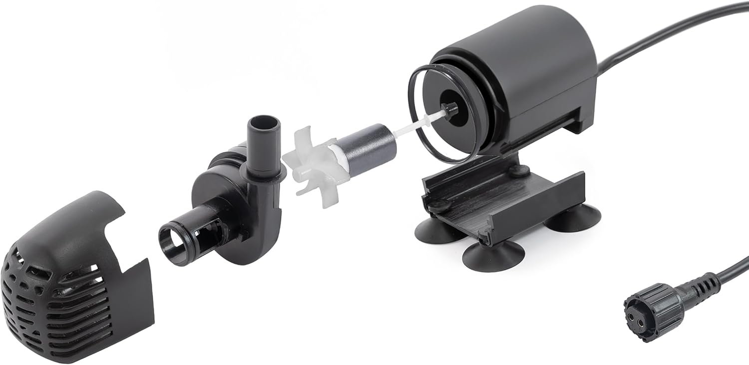 esotec Teichpumpe WaterSplash 470 mit Sprinklerset – 12V/DC Springbrunnenpumpe für Gartenteich & Wasserspiel – Ersatzpumpe IP68 101050 — Ansicht 2