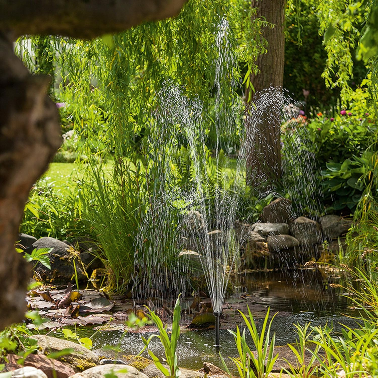 esotec Teichpumpe WaterSplash 980/1560 mit Sprinklerset – 12-24V/DC Springbrunnenpumpe für Gartenteich & Wasserspiel – Ersatzpumpe IP68 101052 — Ansicht 6