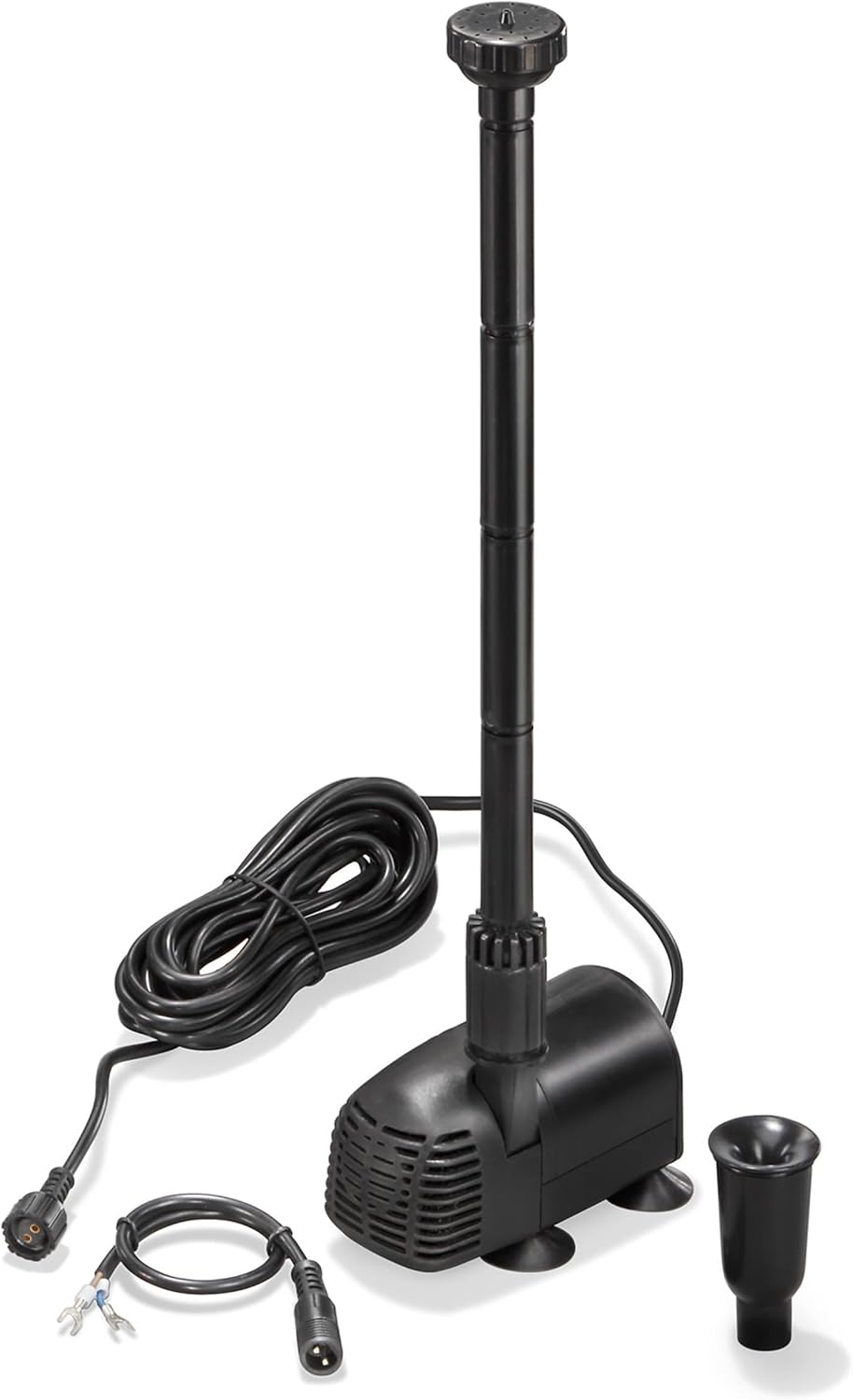 esotec Teichpumpe WaterSplash 980/1560 mit Sprinklerset – 12-24V/DC Springbrunnenpumpe für Gartenteich & Wasserspiel – Ersatzpumpe IP68 101052
