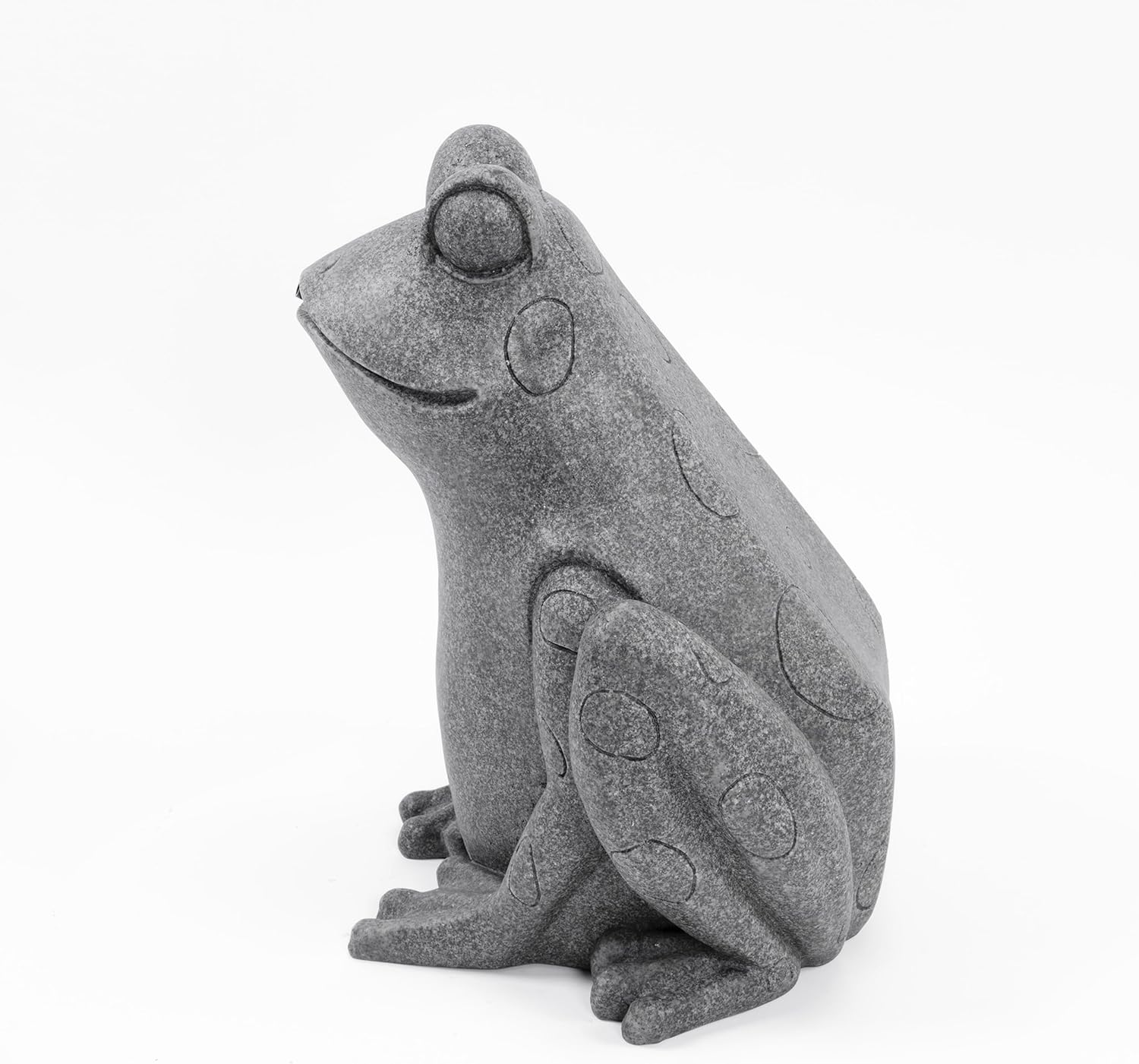 Esotec Wasserspeier Frosch in Natursteinoptik, Brunnenfigur für Teich & Garten aus Polyresin, Gartenfigur mit 3m Schlauch, Wasserspiel Figur, 31x36x30cm 100748 — Ansicht 6